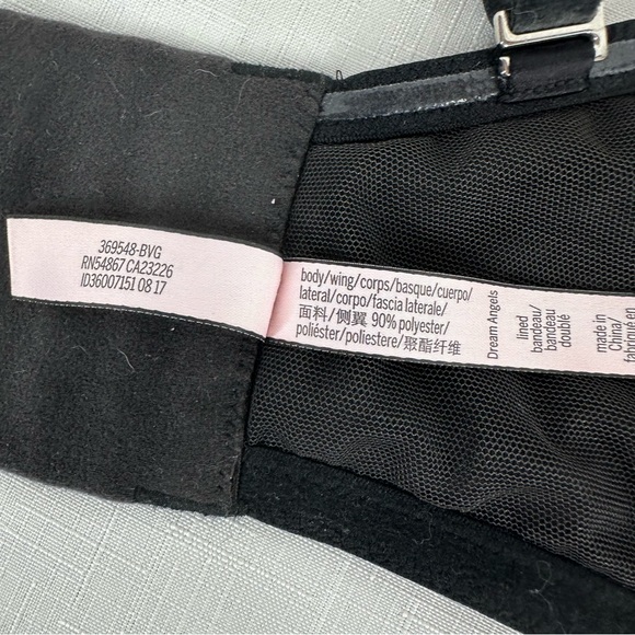 Victoria's Secret Women’s Size 32DD Dream Angels Black Velvet bra - Picture 11 of 12